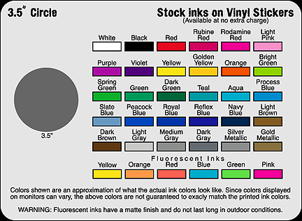 3.5" Circle Custom vinyl stickers
