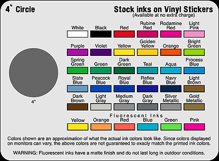4" Circle Custom vinyl stickers