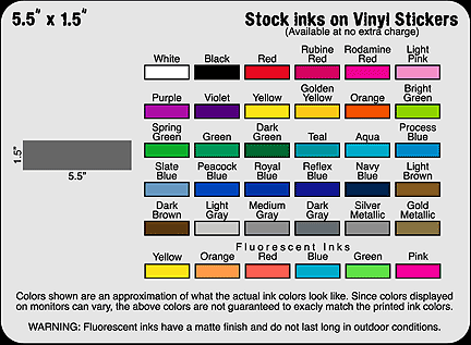 5.5" x 1.5" Custom vinyl stickers