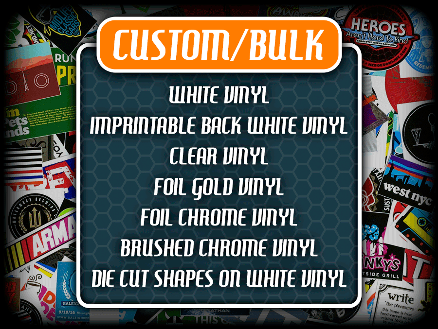 Custom / Bulk Sticker Options