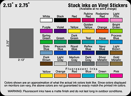 2.13" x 2.75" Custom vinyl stickers