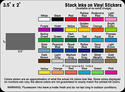 3.5" x 2" Custom vinyl stickers