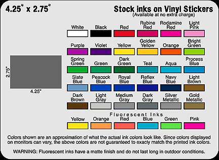 4.25" x 2.75" Custom vinyl stickers