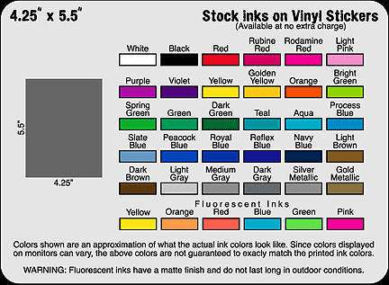 4.25" x 5.5" Custom vinyl stickers