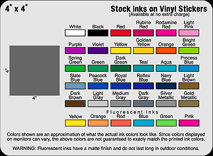 4" x 4" Custom vinyl stickers