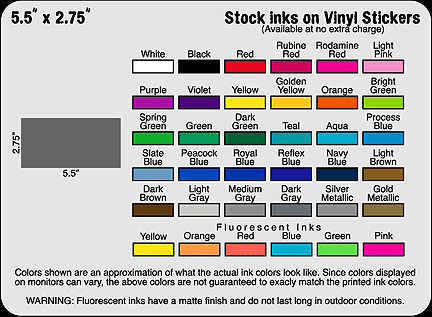 5.5" x 2.75" Custom vinyl stickers